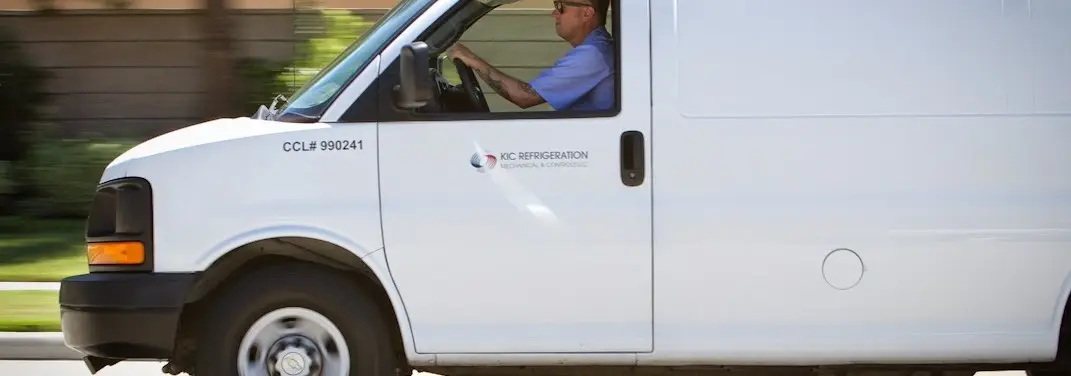 KIC Refrigeration service vehicle serving Cobleskill area